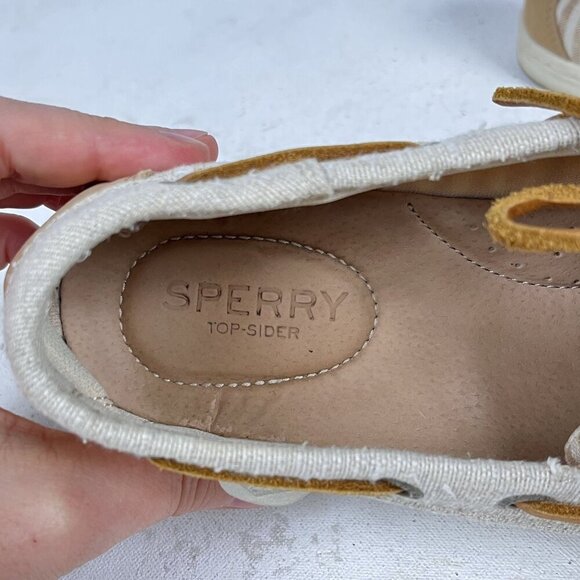 Sperry Topsider Anglefish Boat Shoes, #61428, Tan Leather Womens US Size 9.5 M - Picture 9 of 10